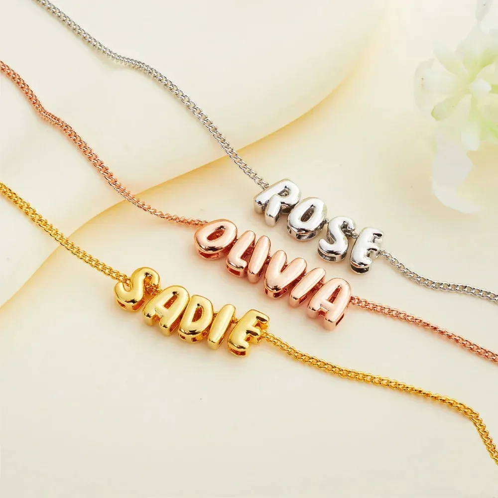 Personalized Bubble Name Necklace