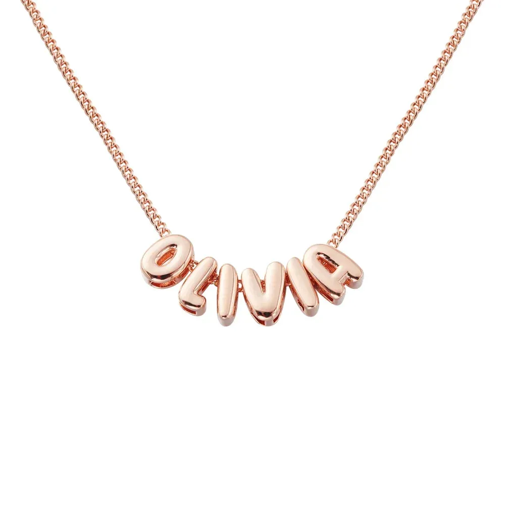 Personalized Bubble Name Necklace