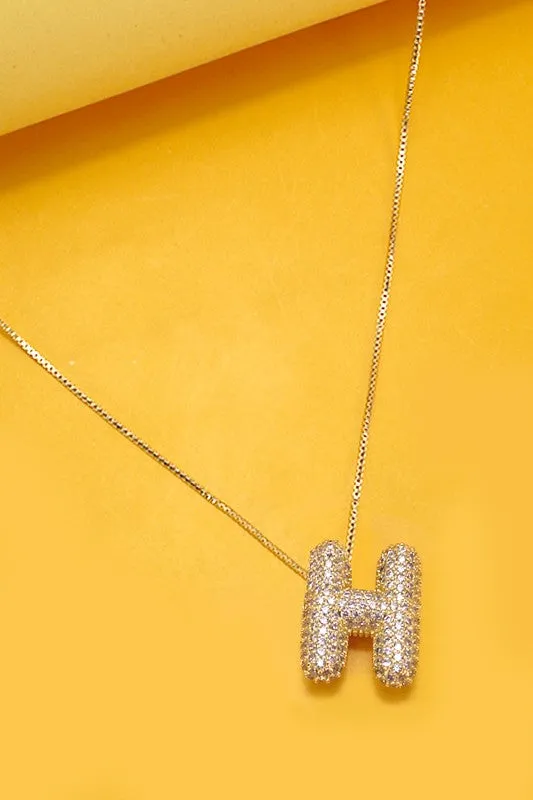 Personalized Bubble Necklace H Gold