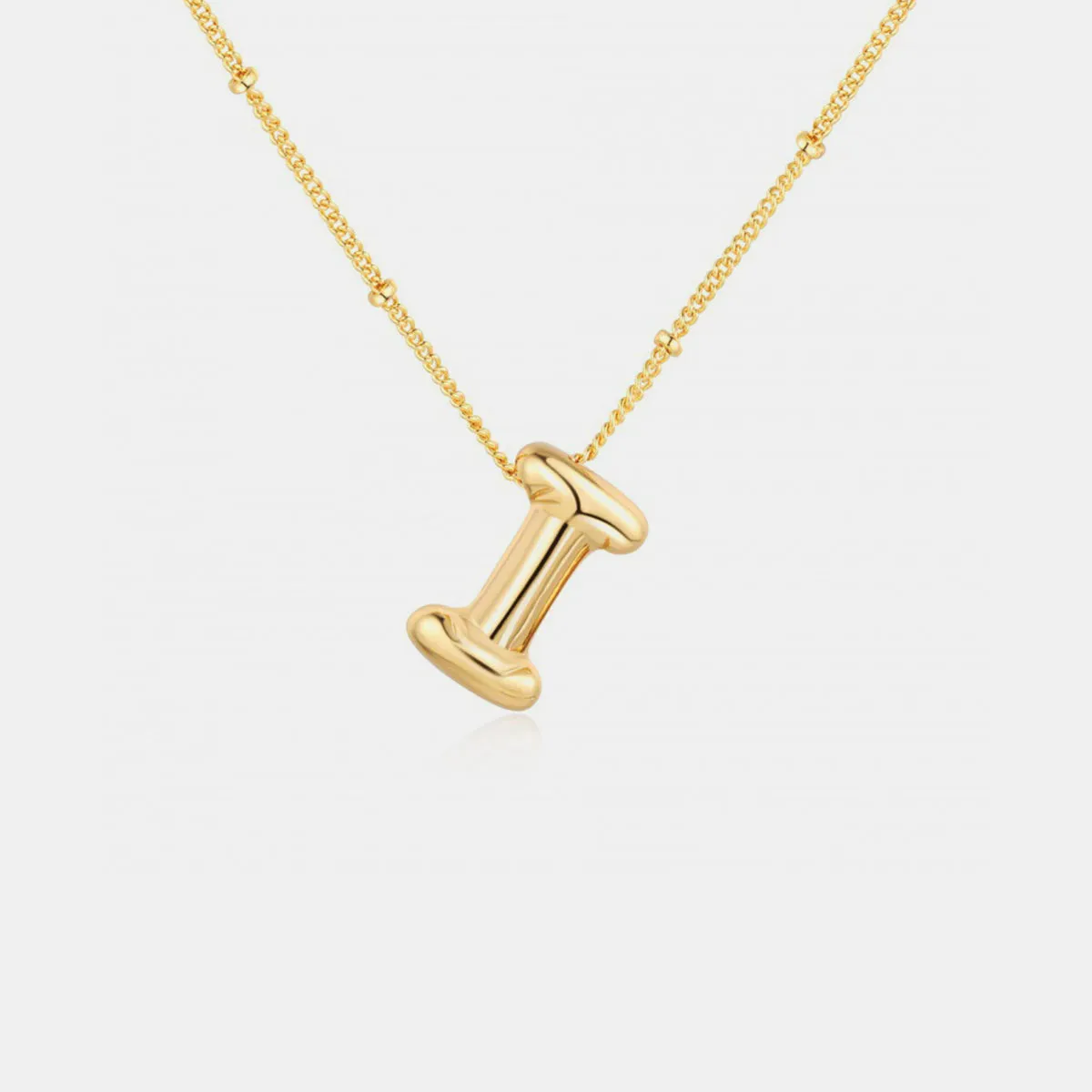 Personalized Chic: Gold Plated Bubble Initial Necklace