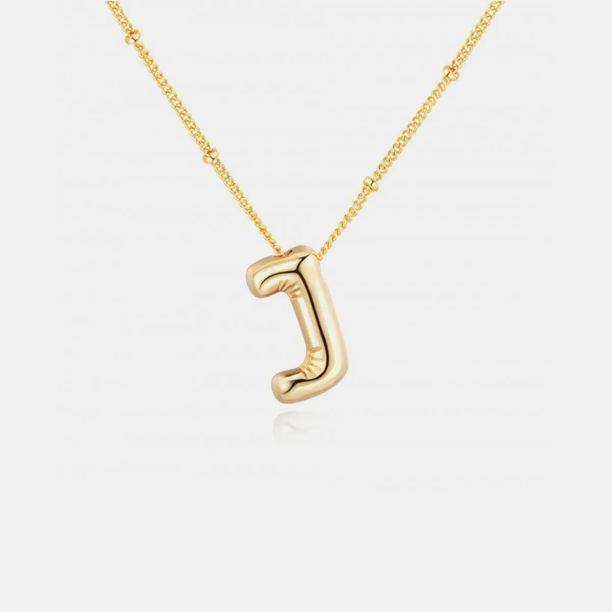 Personalized Chic: Gold Plated Bubble Initial Necklace