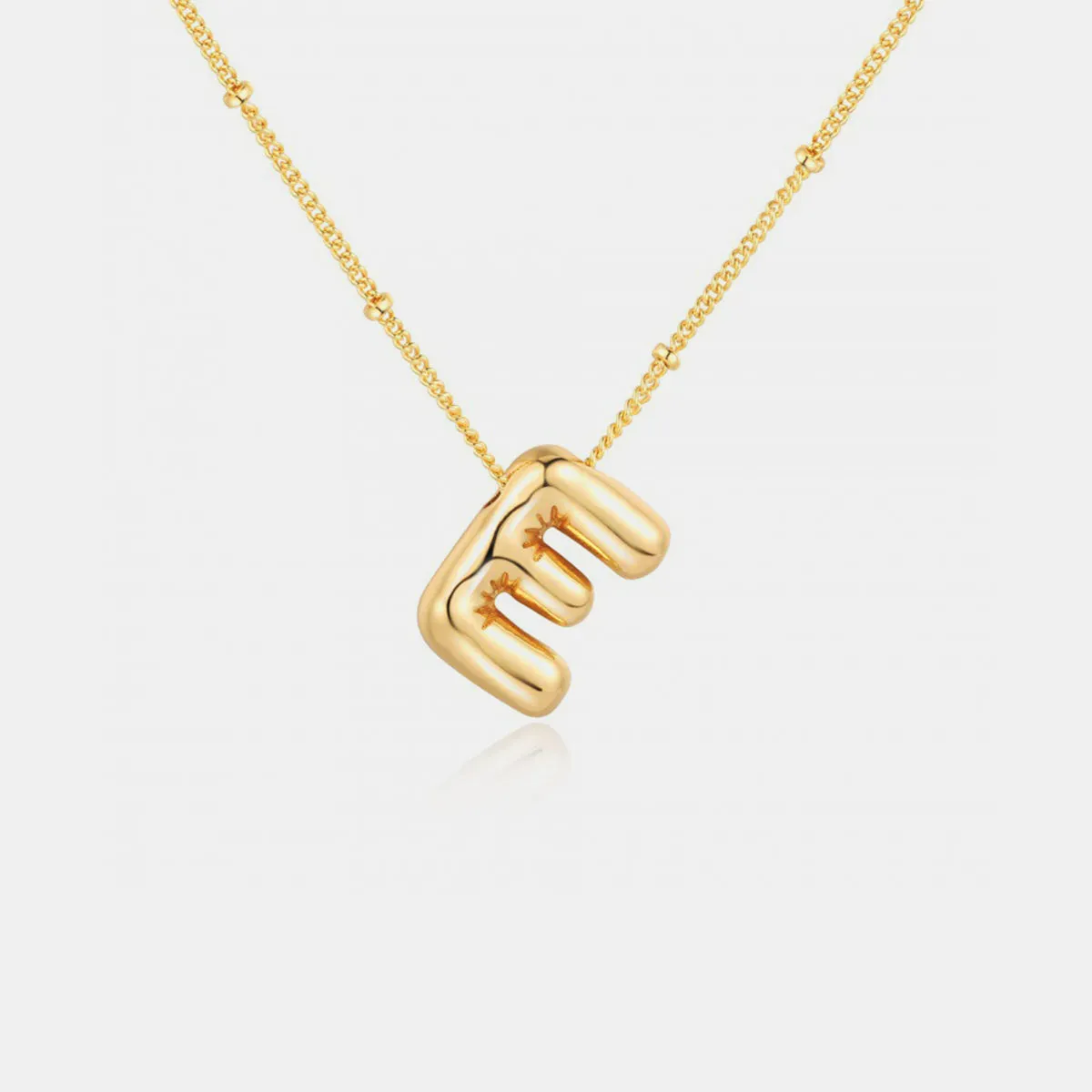 Personalized Chic: Gold Plated Bubble Initial Necklace