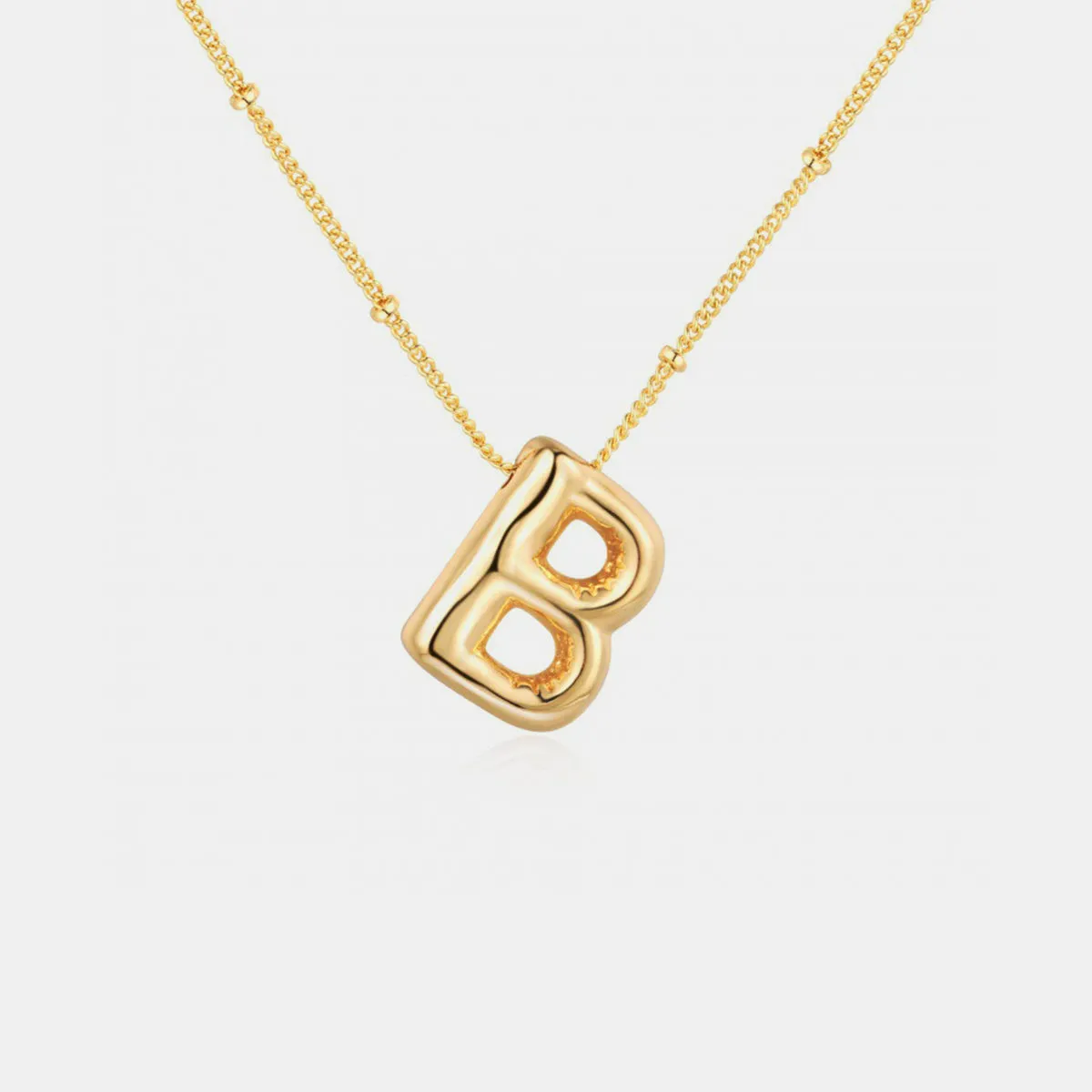 Personalized Chic: Gold Plated Bubble Initial Necklace