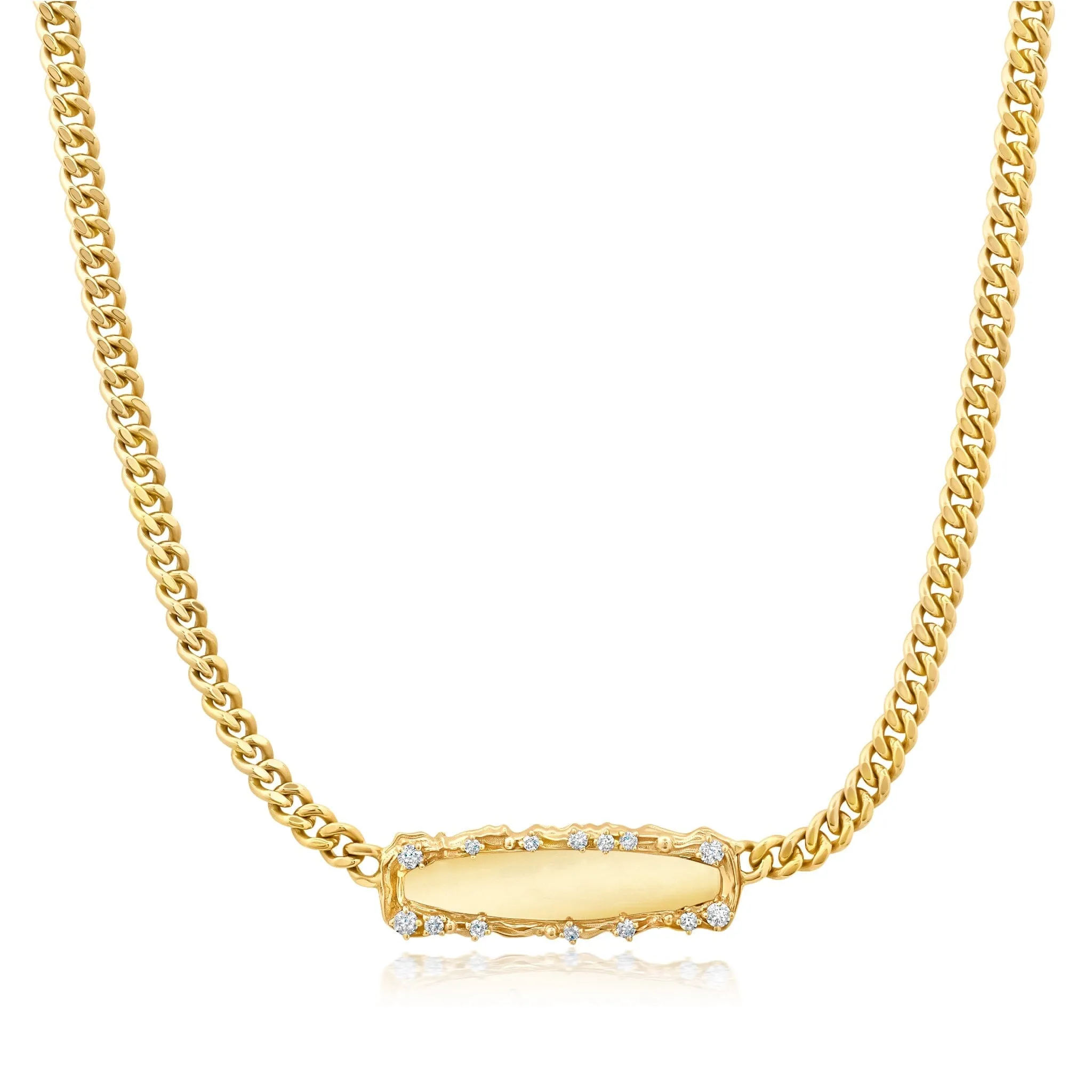 Personalized Diamond Bar Necklace