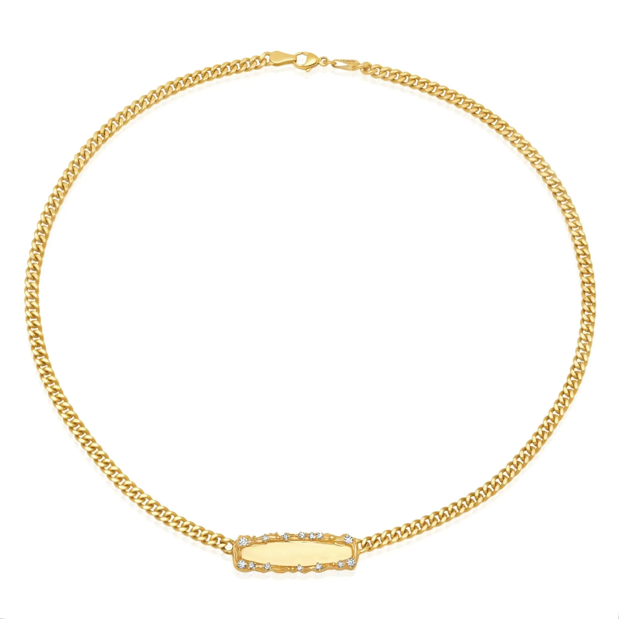 Personalized Diamond Bar Necklace