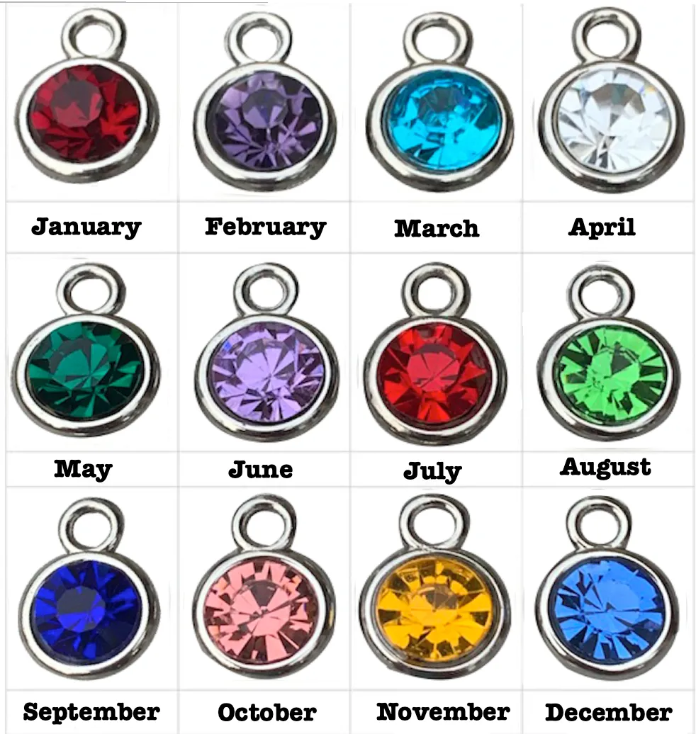 Personalized Irish Dance Necklace with Birthstone & Letter Charms