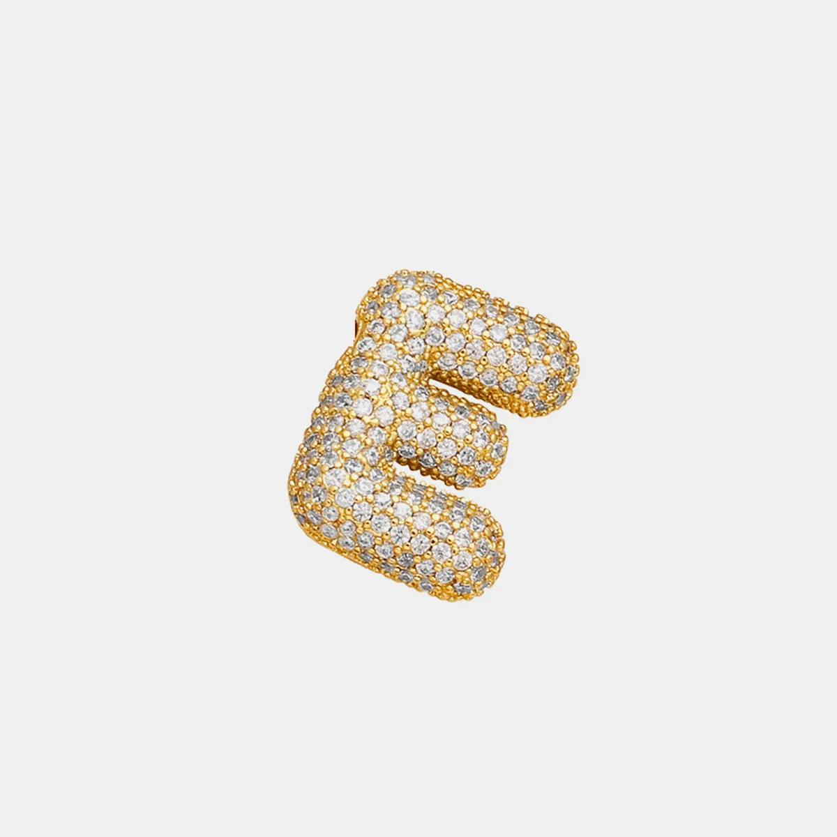 Personalized Sparkle: Inlaid Zircon Bubble Initial Necklace