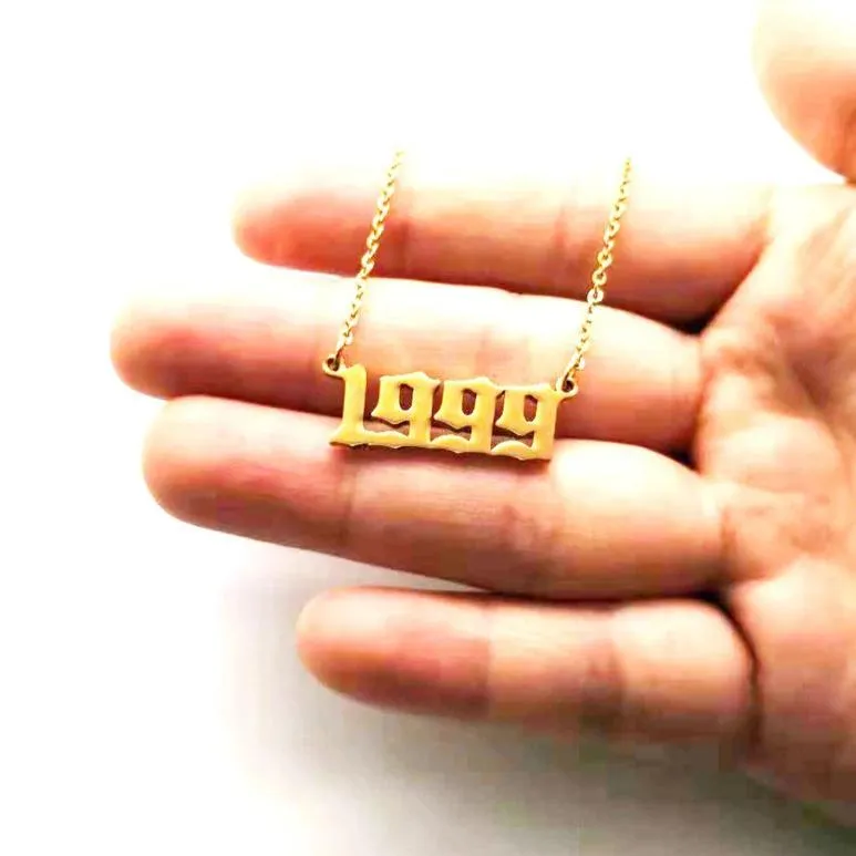 Personalized Year Number Necklaces