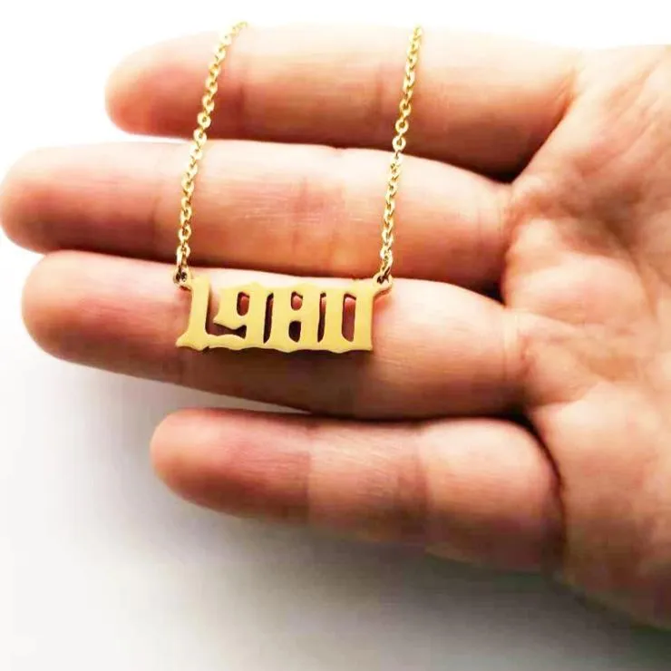 Personalized Year Number Necklaces
