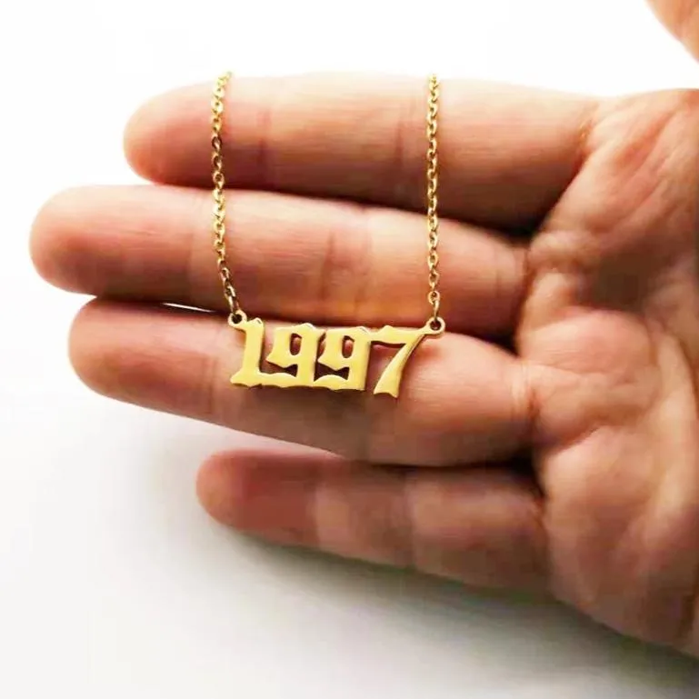 Personalized Year Number Necklaces