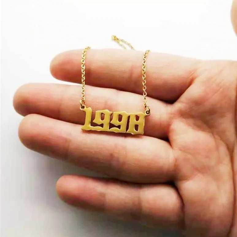 Personalized Year Number Necklaces