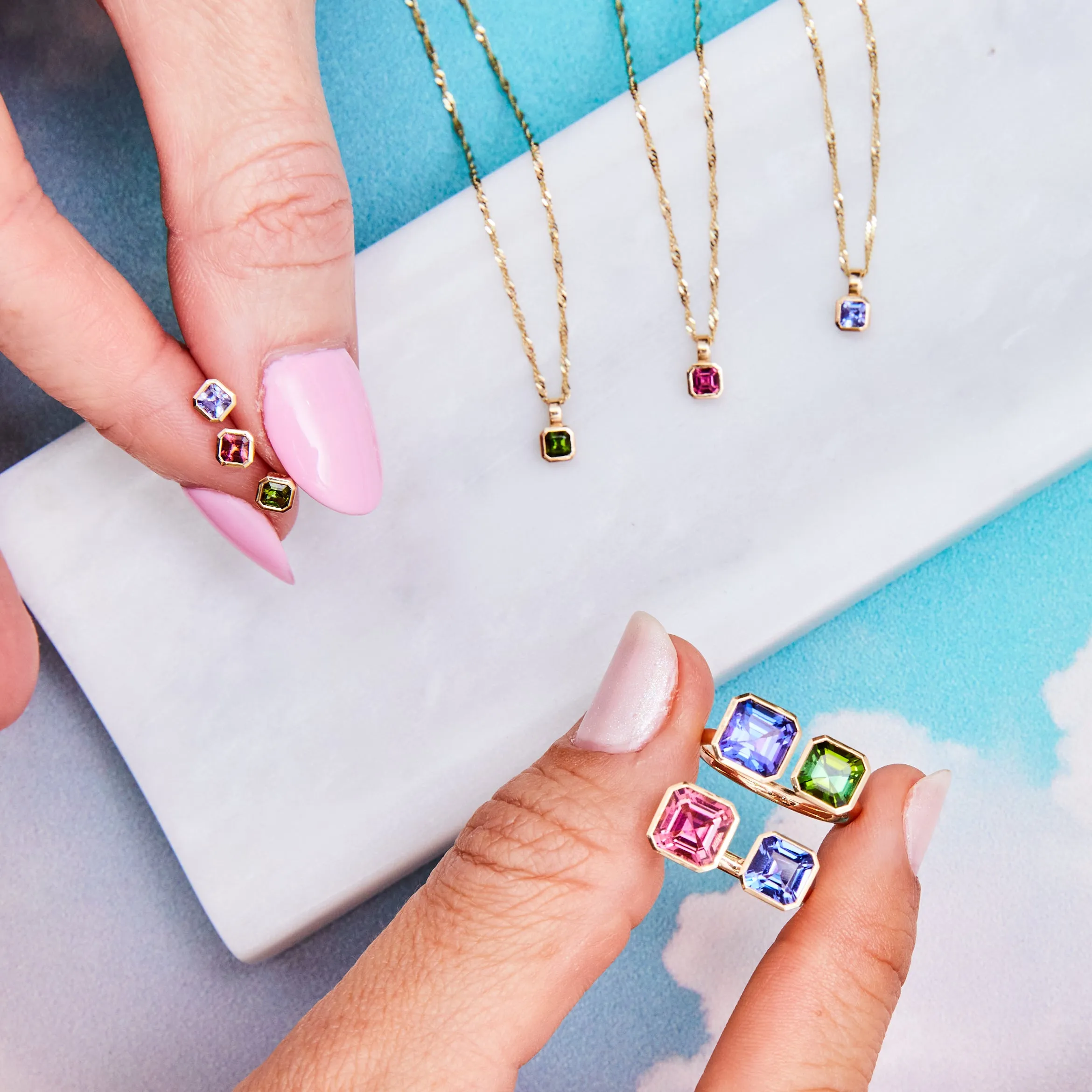Petite Iris Asscher Charm