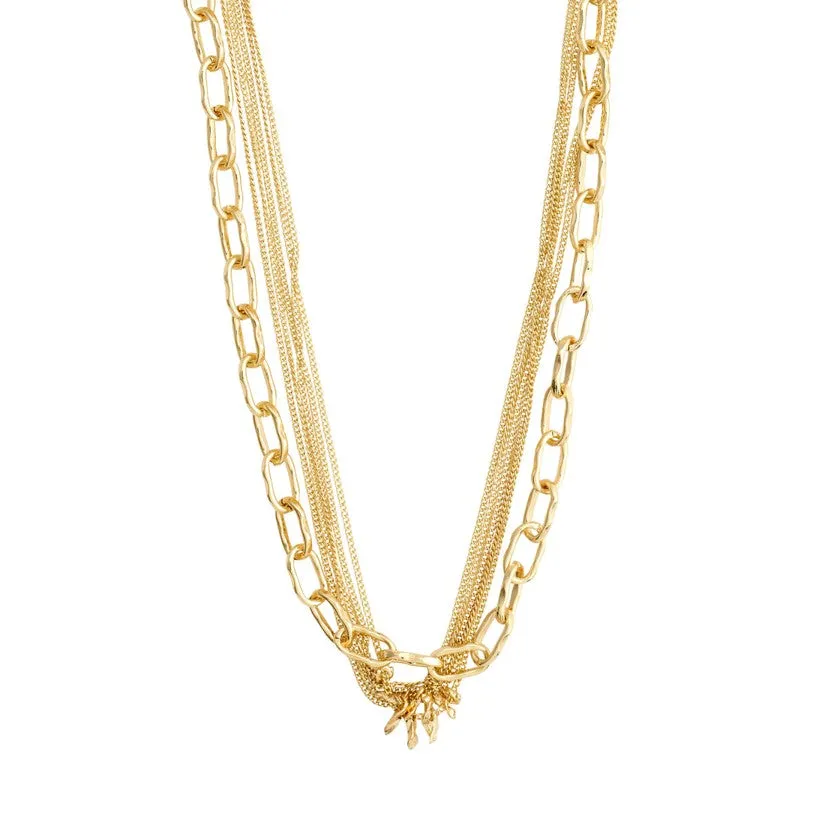 PILGRIM Pause Cable & Curb Chains Necklace