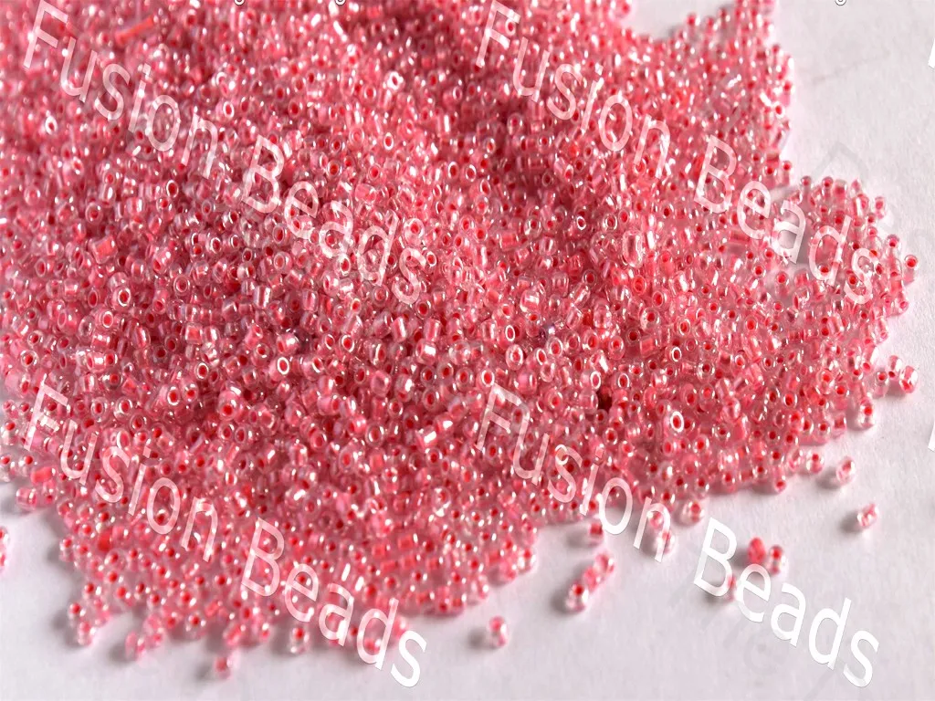 Pink Inside Round Seed Beads