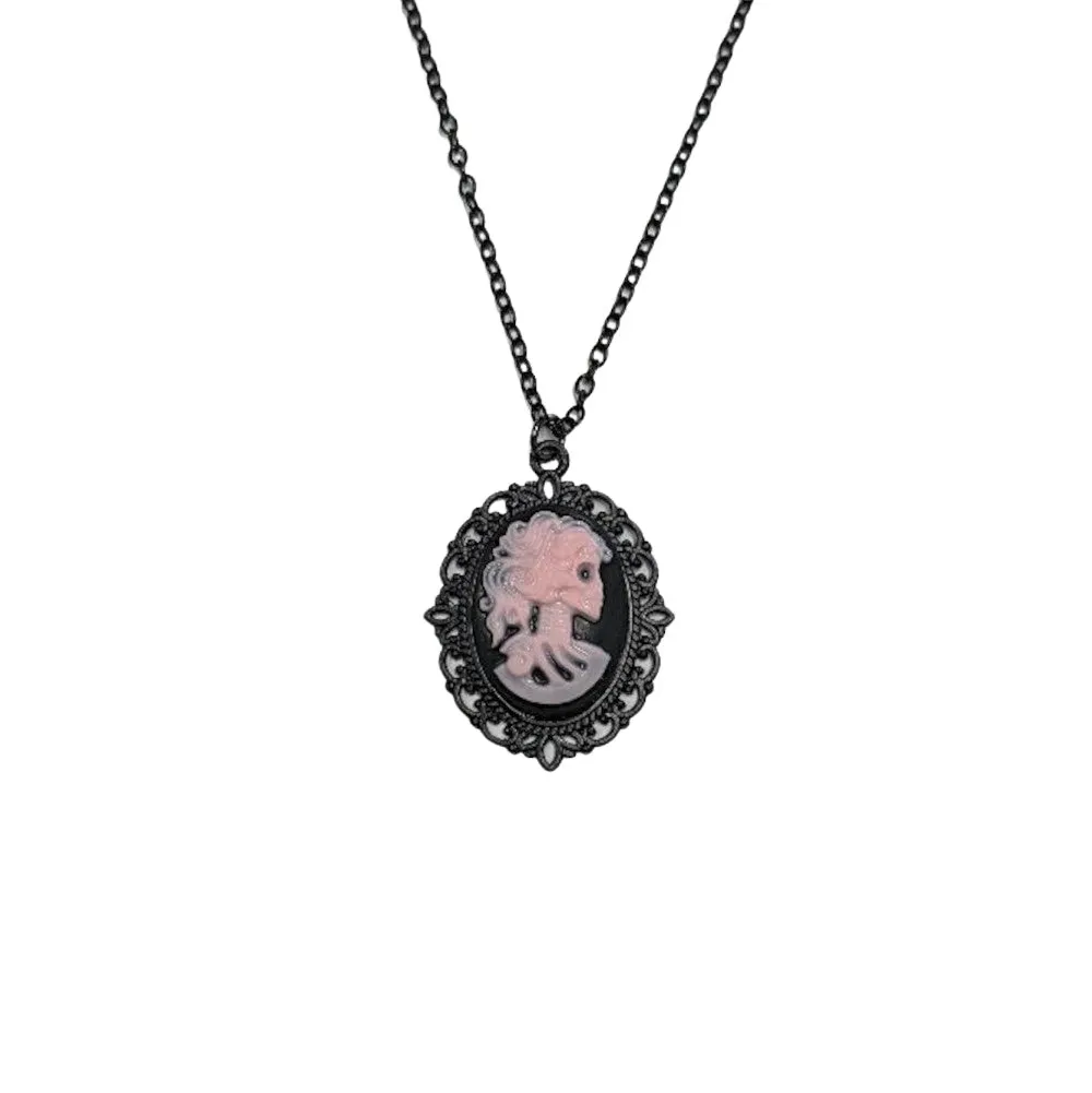 Pink Lolita Cameo Necklace