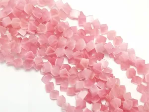 Pink Monalisa Cube Stone Beads
