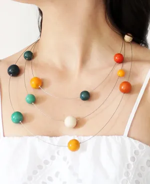 Playful Design Tagua Spheres Necklace, Colombia