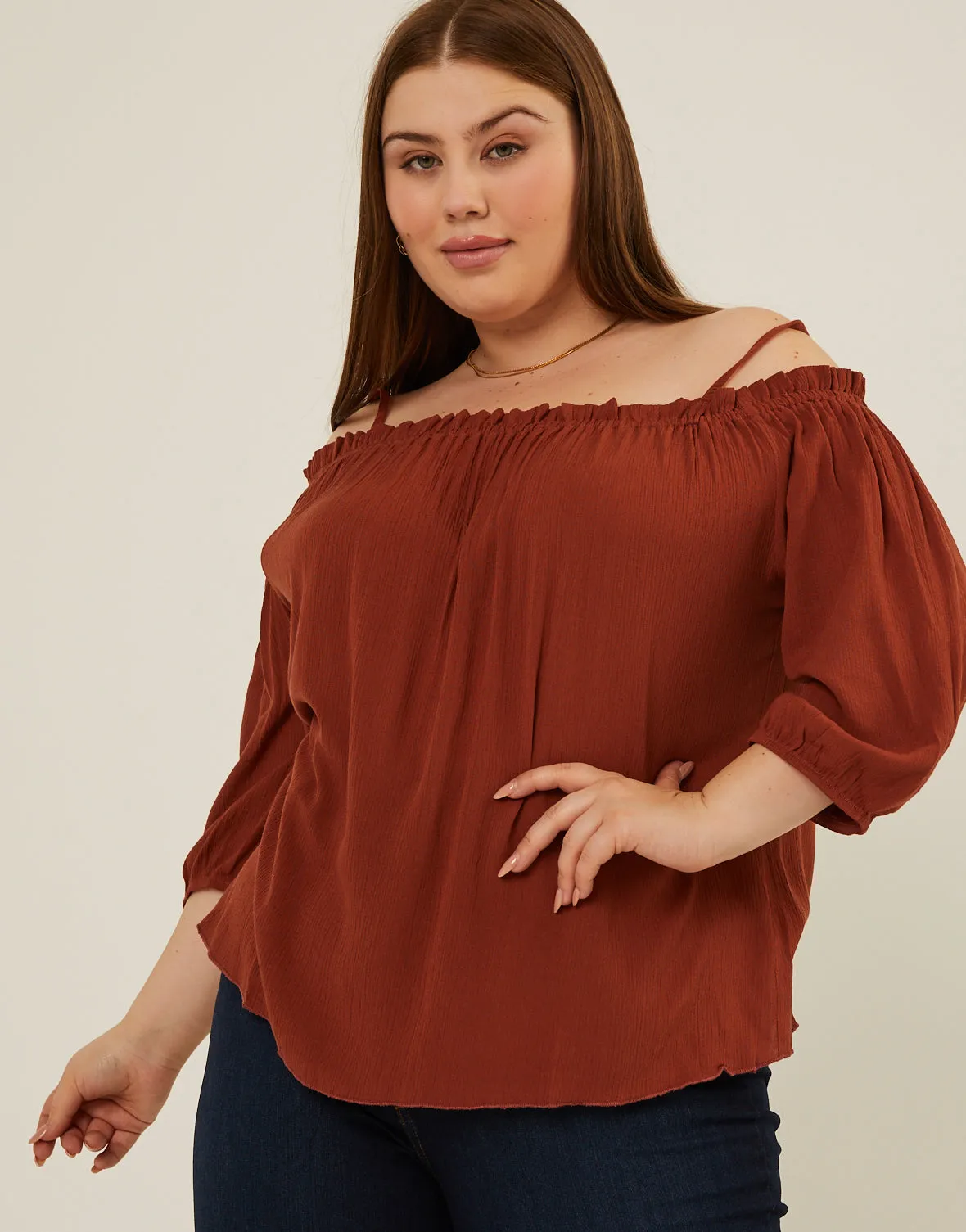 Plus Size Off the Shoulder Top