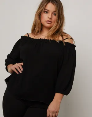 Plus Size Off the Shoulder Top