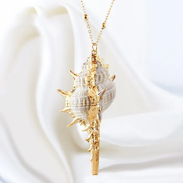 POXAM 2019 Fashion Hot Bohemian Seashell Necklaces for Women Man Summer Beach Natural Conch Shell Pendant Choker Chain jewelry