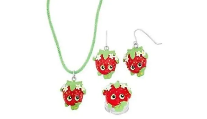 PRICE DROP: 30 Pieces - Shopkins Earrings, Pendants and Necklaces - Assorted (10 Packs of 3)