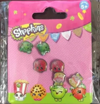 PRICE DROP: 30 Pieces - Shopkins Earrings, Pendants and Necklaces - Assorted (10 Packs of 3)