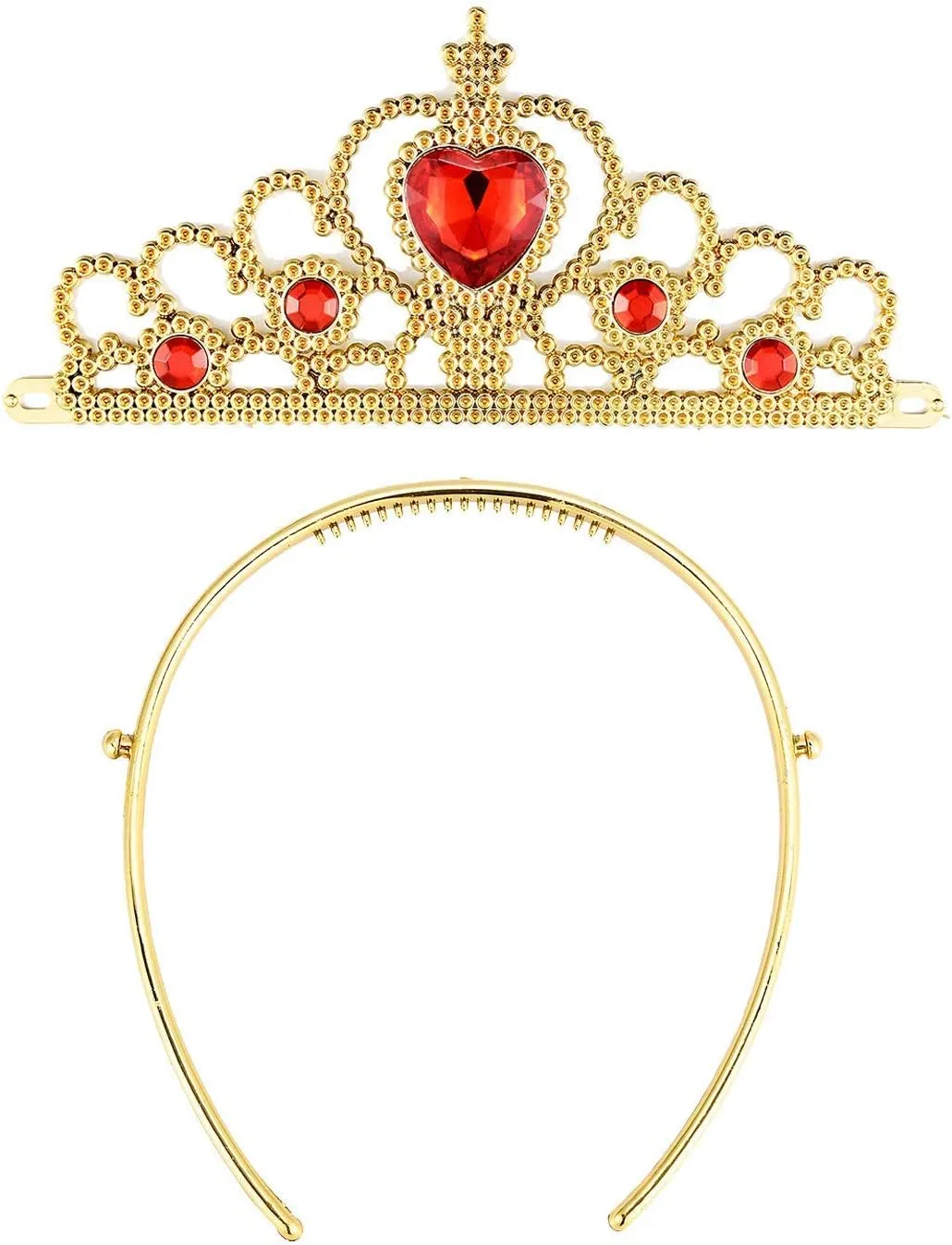 Princess Dress up Accessories Gloves Tiara Crown Wand Necklaces Bracelet Rings Earrings Presents for Girls (Yellow) …