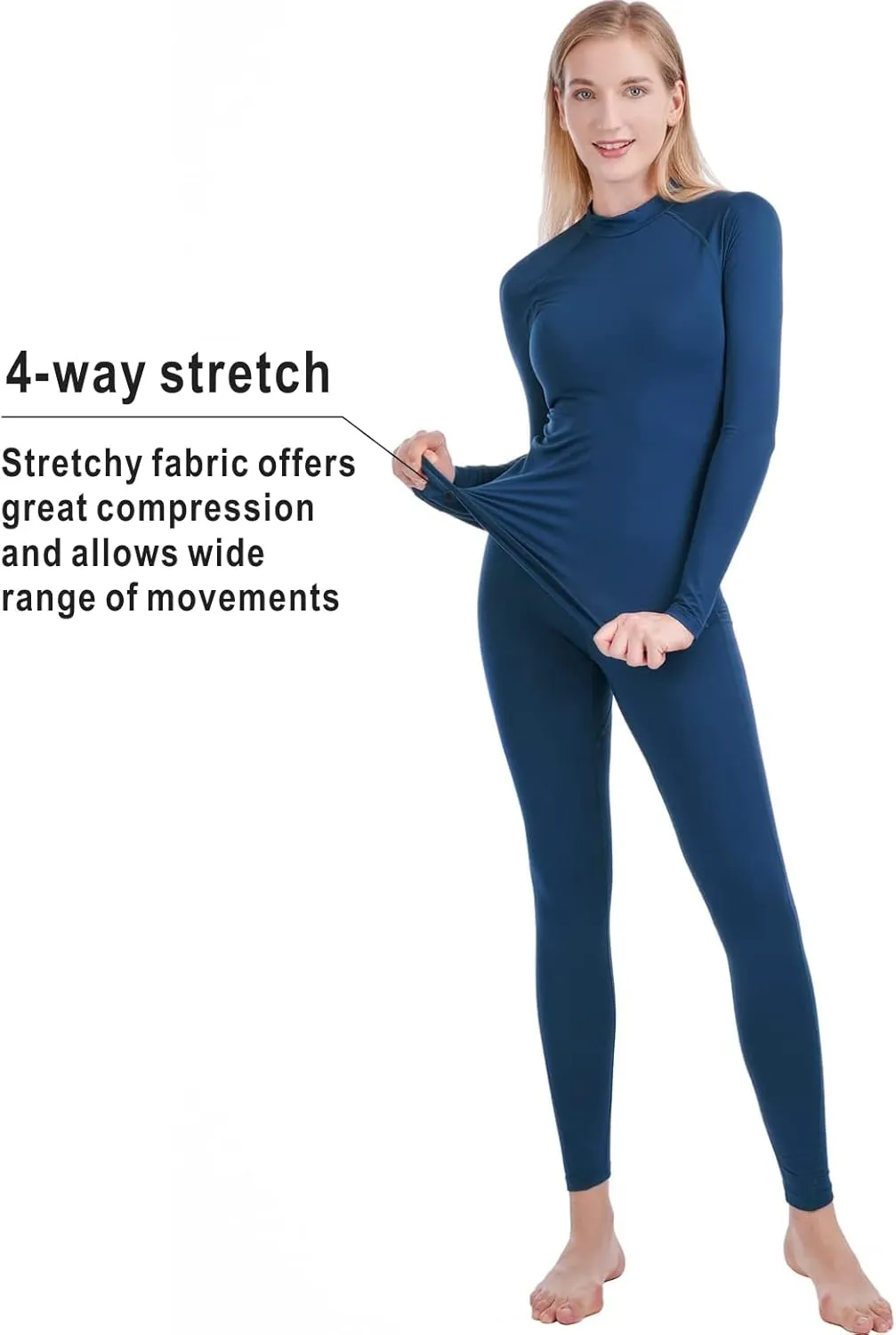 qualidyne Thermal Underwear for Women Long Johns Ultra-Soft Base Layer Pajama Set Winter Cold Weather Top and Bottom