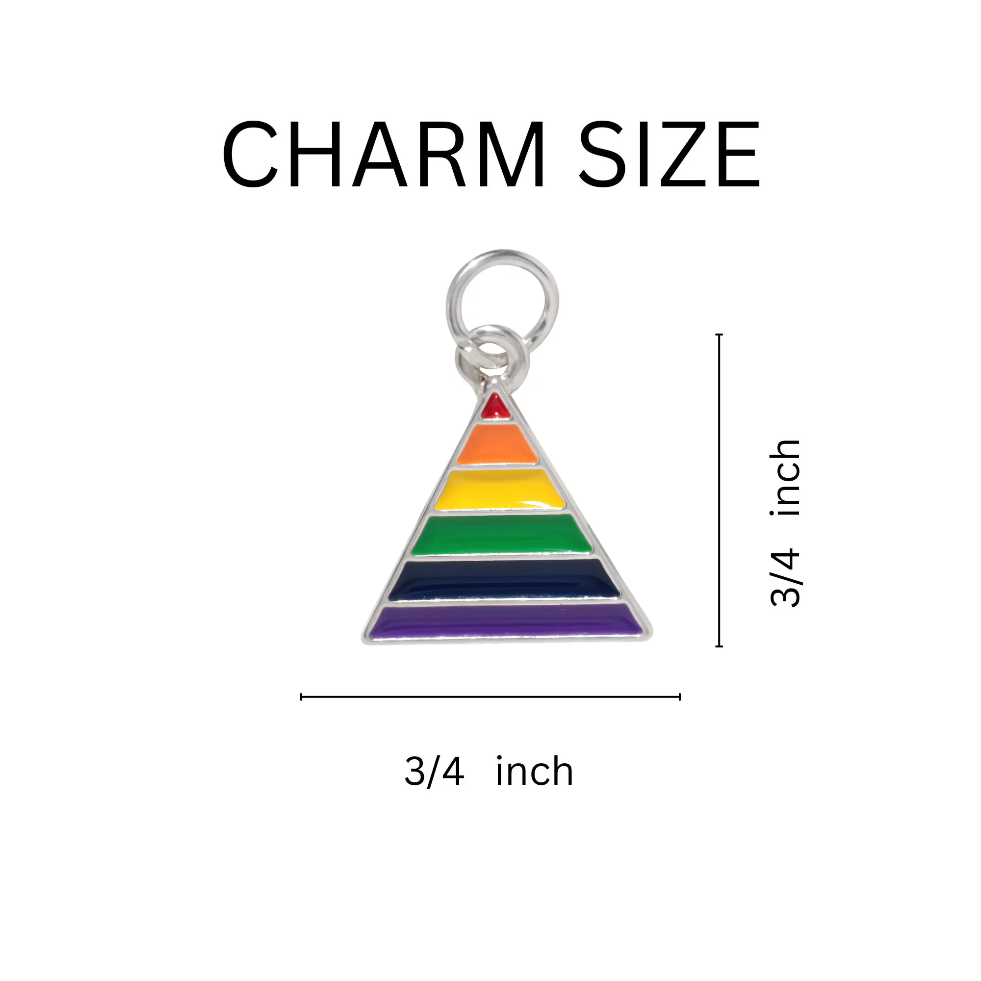 Rainbow Triangle Shaped Charms