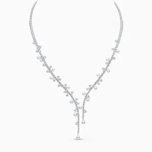 Raindrop 18K Gold Akoya Pearl and Diamond Droplet Necklace