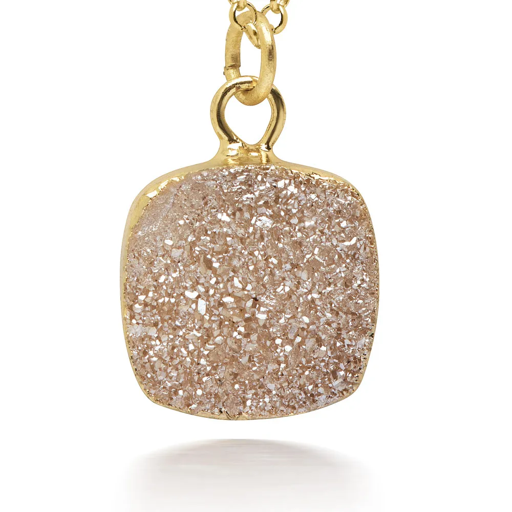 Reina Champagne Druzy Neckalce