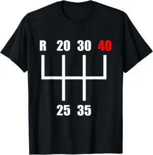 Retro 40 Years Old Driver Car 40th Birthday T-Shirt