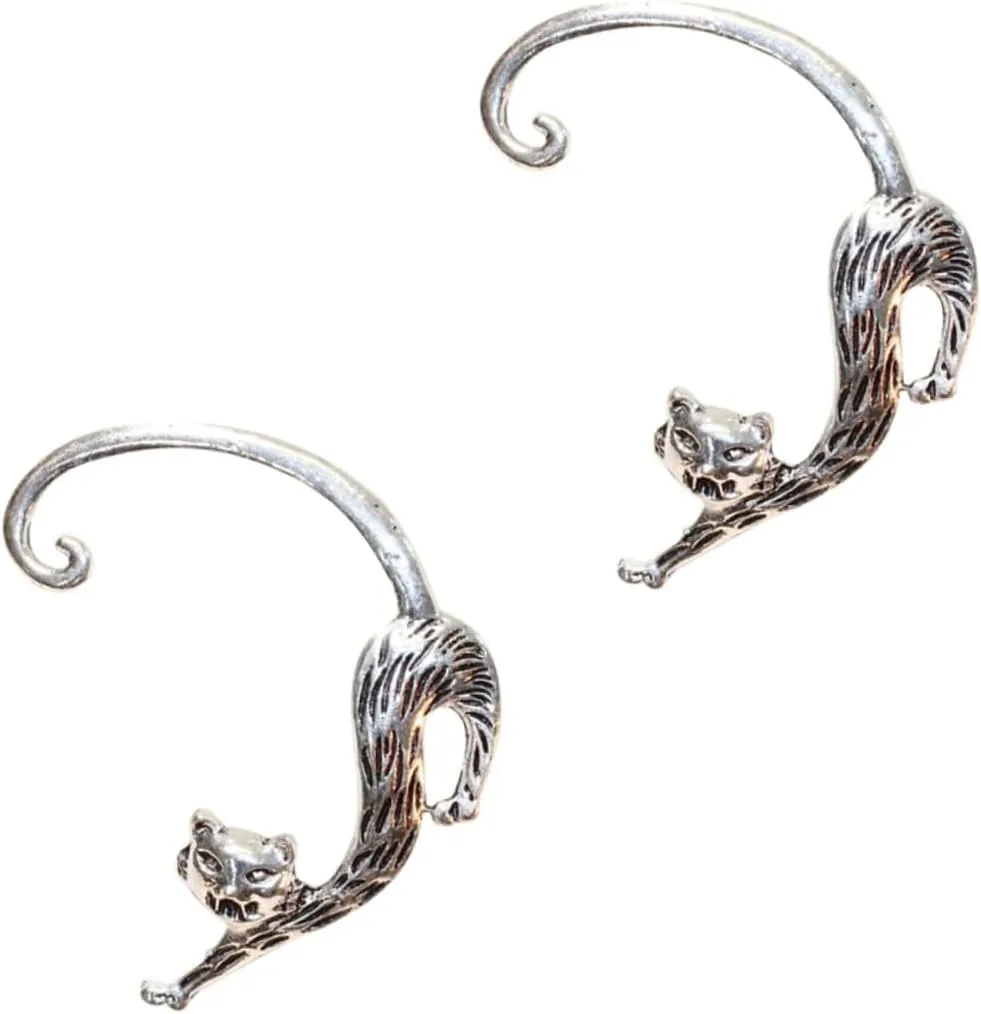 Retro Punk Cat Earring Ear Climber Fashion Jewelry for Women Girls for