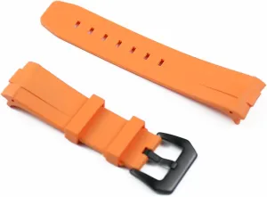 RHAIYAN 24mm Rubber Strap Men's Watch Accessories Pin Buckle Compatible with Panerai Outdoor Sports Waterproof Silicone Strap Women Watch Band Specific (Color : Blue Light Blue, Size : 24mm)