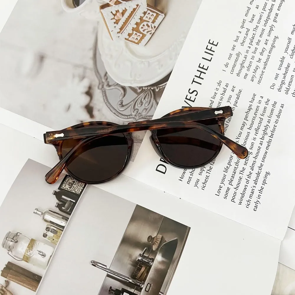 Ridering Retro Polarized Round Sunglasses for Women Men,Classic Round Sunglasses UV Protection for Outdoor Wear