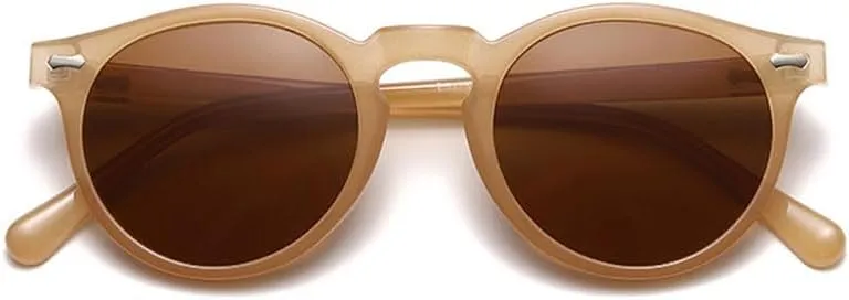 Ridering Retro Polarized Round Sunglasses for Women Men,Classic Round Sunglasses UV Protection for Outdoor Wear