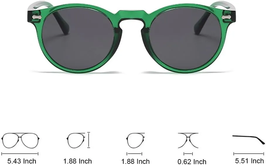 Ridering Retro Polarized Round Sunglasses for Women Men,Classic Round Sunglasses UV Protection for Outdoor Wear