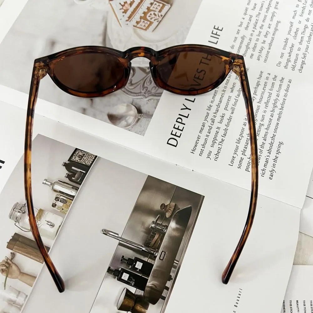 Ridering Retro Polarized Round Sunglasses for Women Men,Classic Round Sunglasses UV Protection for Outdoor Wear