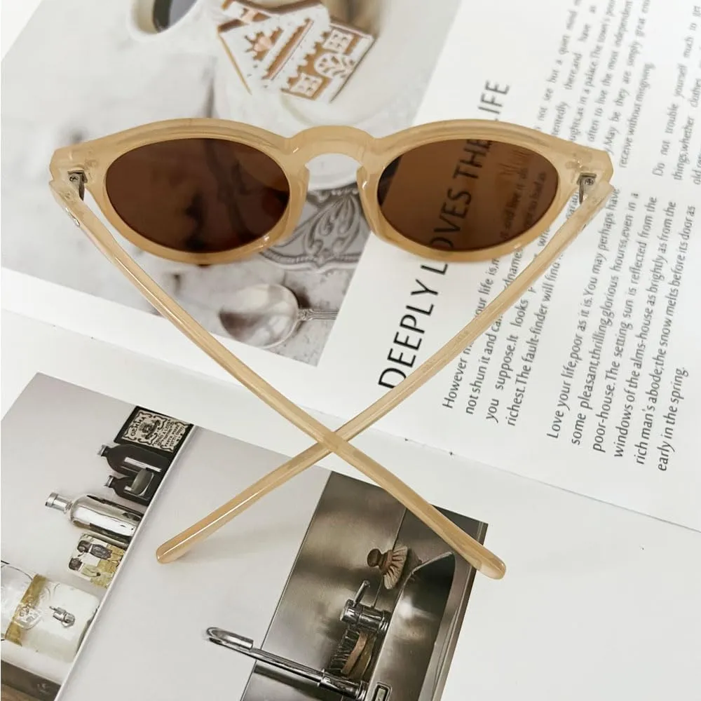 Ridering Retro Polarized Round Sunglasses for Women Men,Classic Round Sunglasses UV Protection for Outdoor Wear