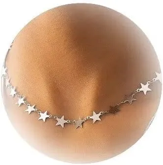 Roe Dolph Star Choker Necklace for Women Dainty Choker Necklace Silver Gold Chain Y2k Star Necklace Inspired Necklace Jewelry Gifts
