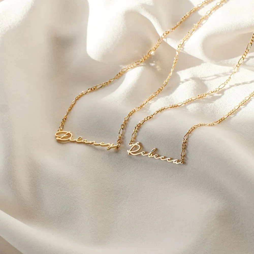 Romantic and Elegant Personalized Name Pendant Necklace