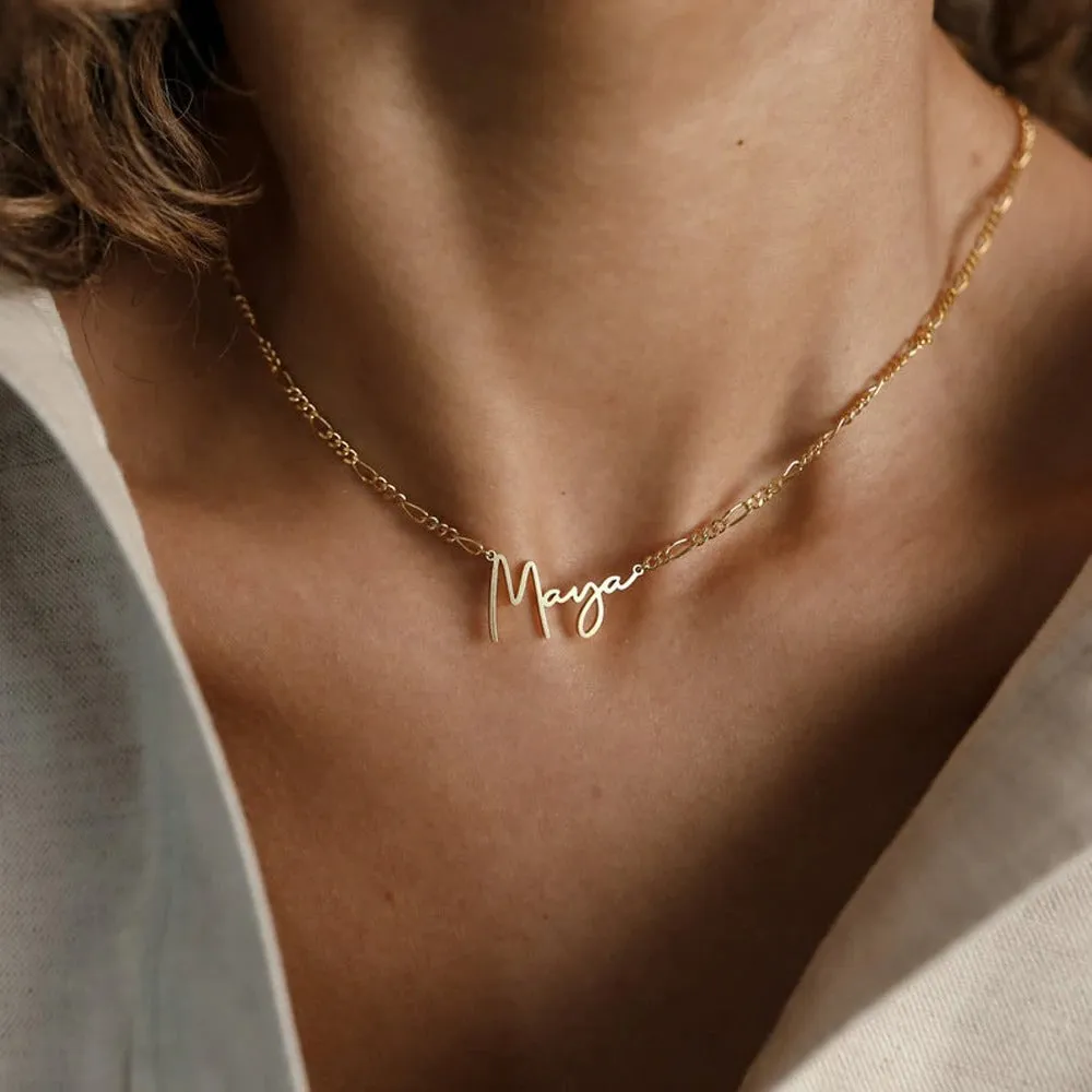 Romantic and Elegant Personalized Name Pendant Necklace