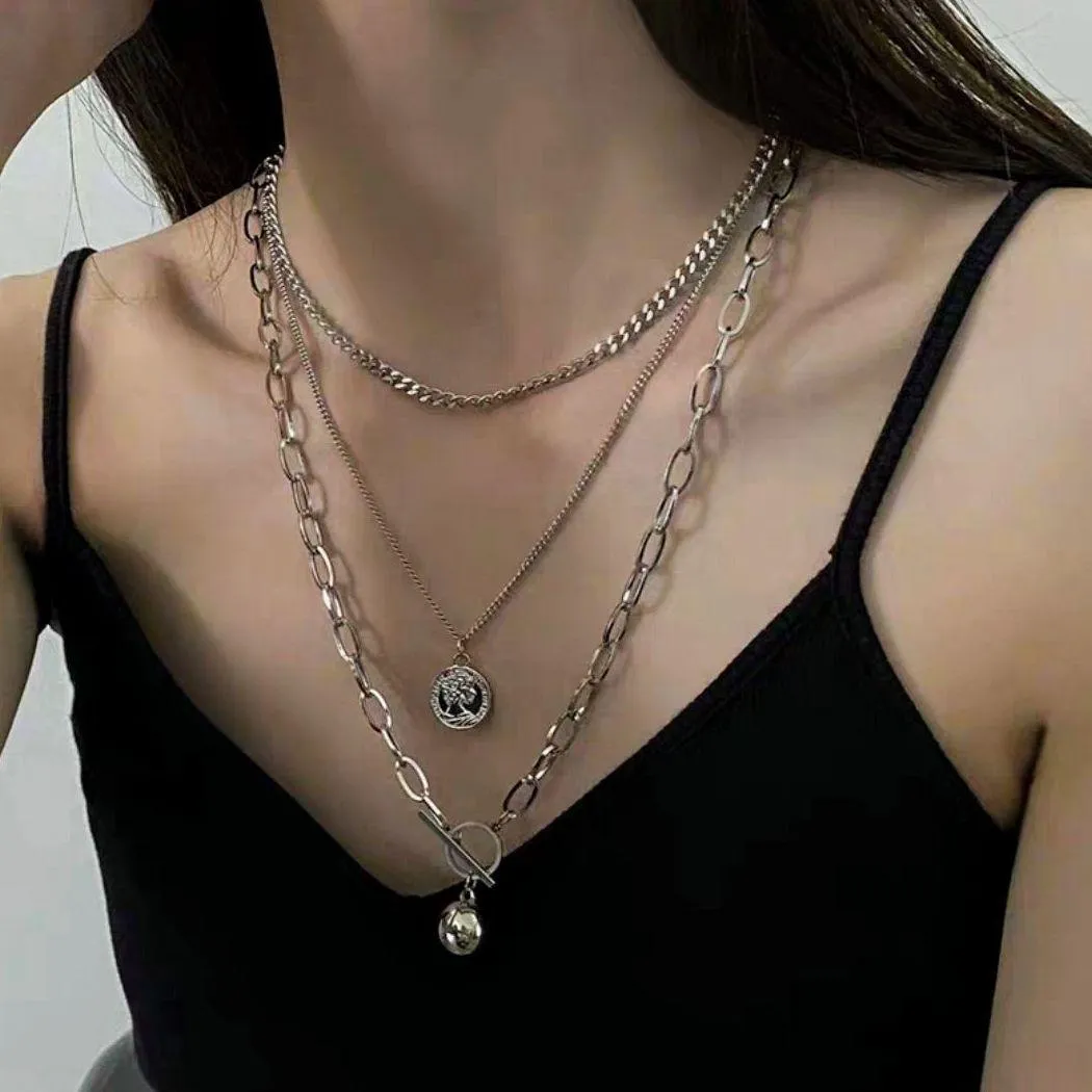 rose cross 2 necklaces