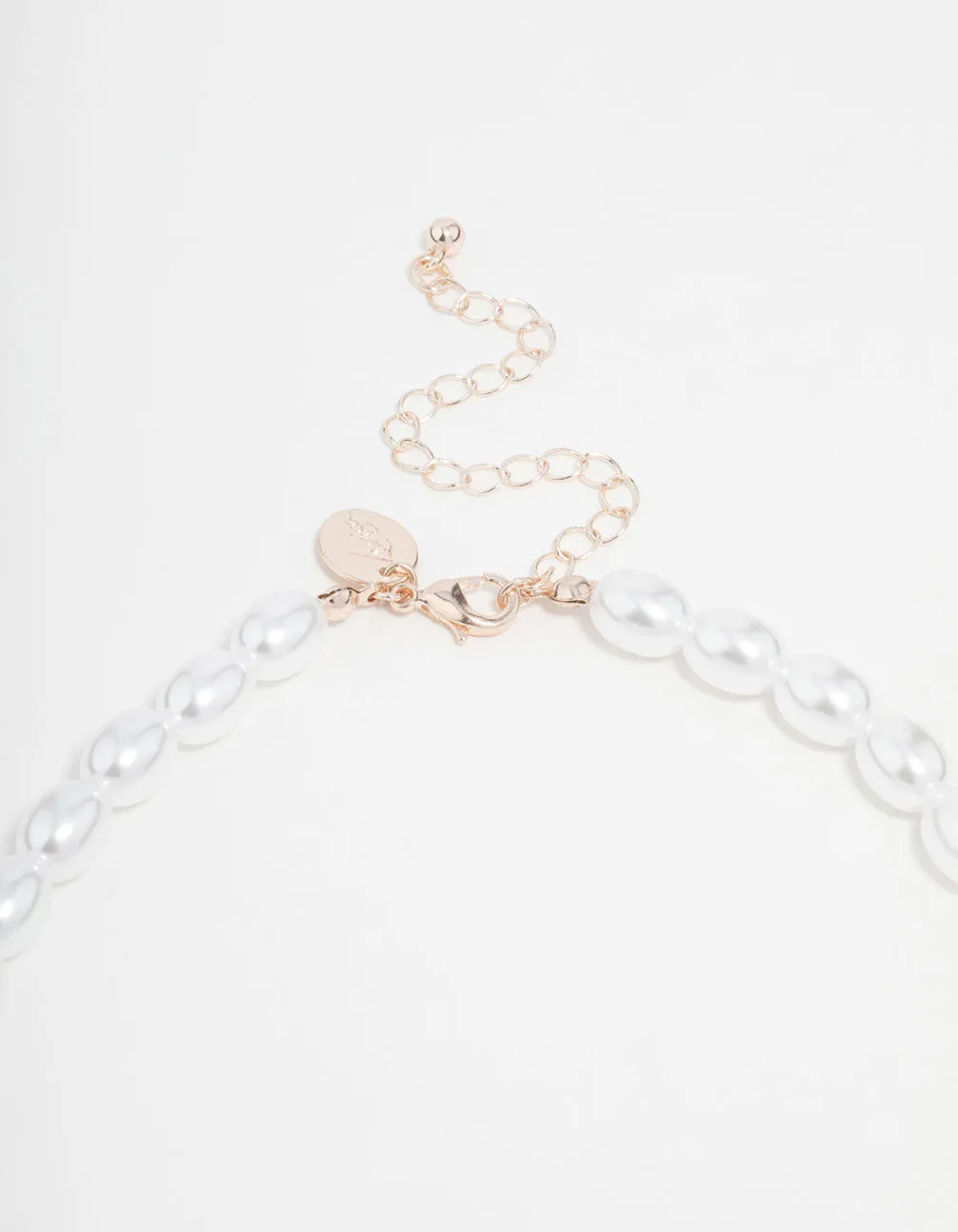 Rose Gold Pearl Heart Pendant Necklace