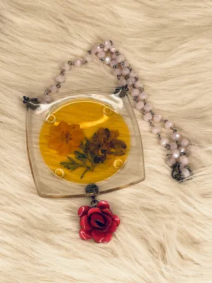 Rosy Red Coaster Necklace by Gina