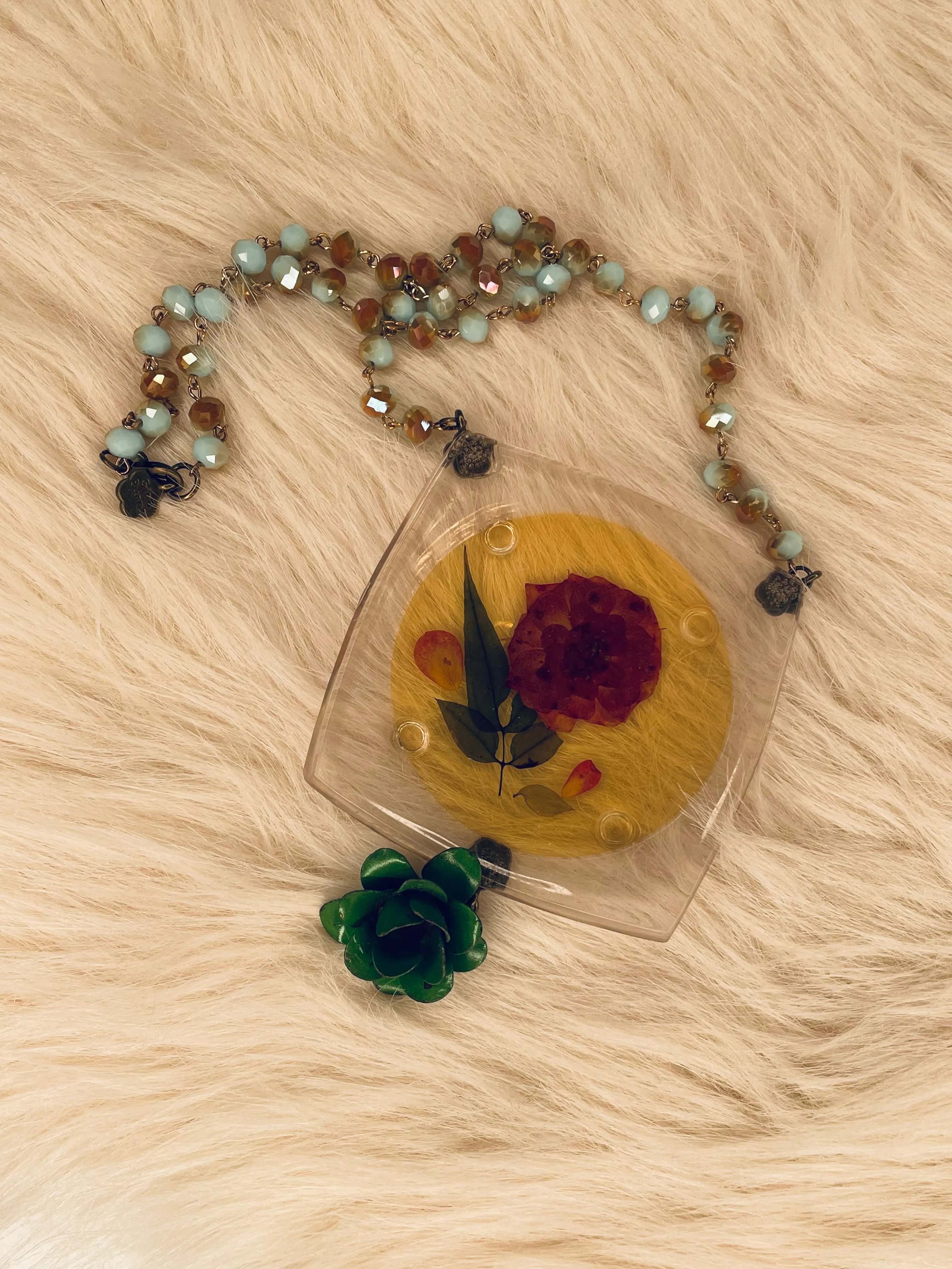Rosy Red Coaster Necklace by Gina