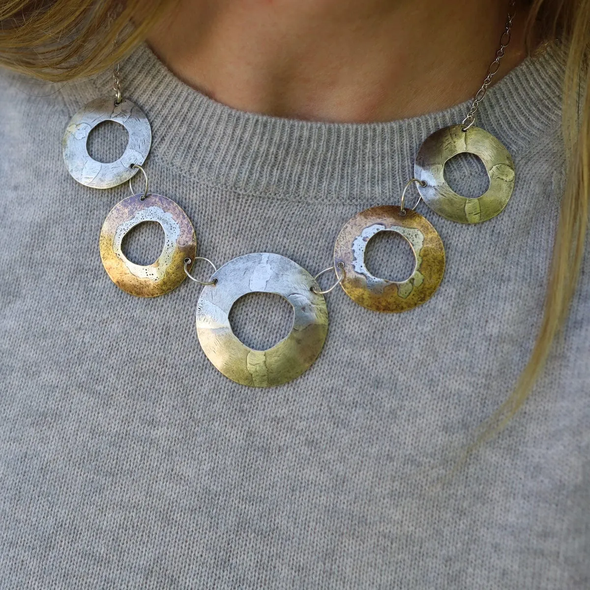 Rugged Circles Necklace