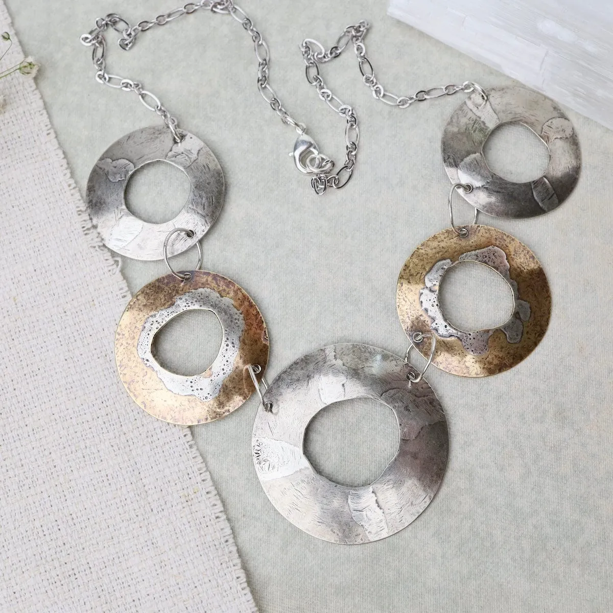 Rugged Circles Necklace