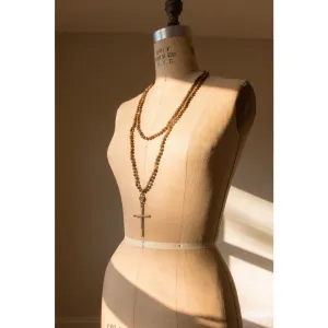 Rustic Wrap Cross Necklace