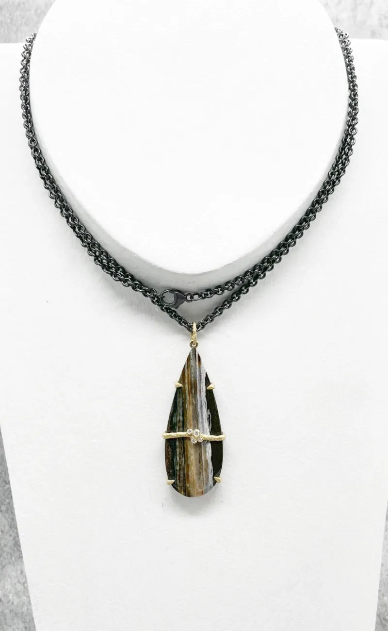 Rustic Wrapped Jasper Necklace